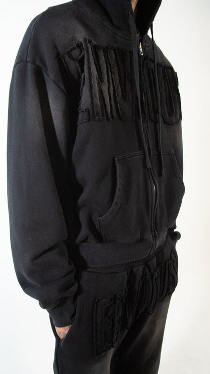 Envious Skull Zip Up (BLACKOUT) (Jacket)