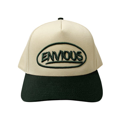 Envious green and Cream hat