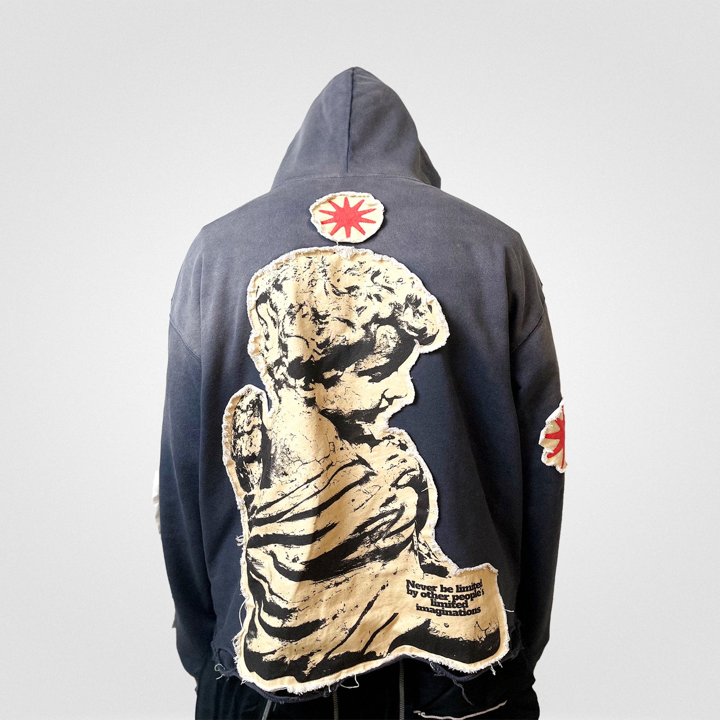 World Of Sin Zip Up Hoodie(GREY)