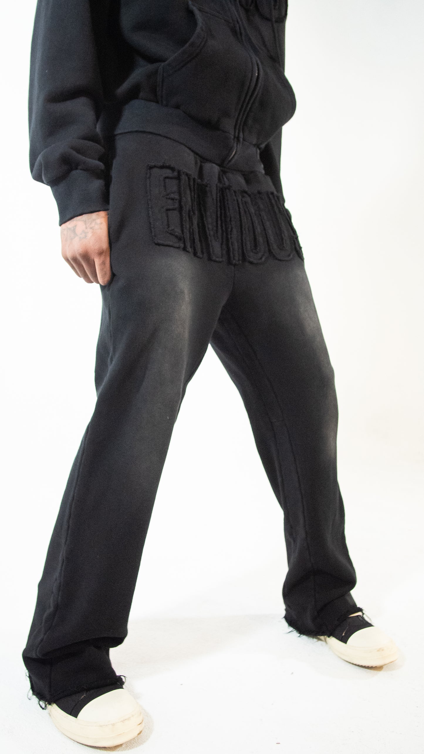 Envious Skull Stacked Pants (BLACKOUT) (Pants)