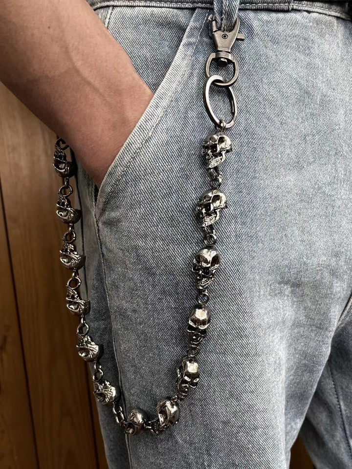 Skull head wallet chain