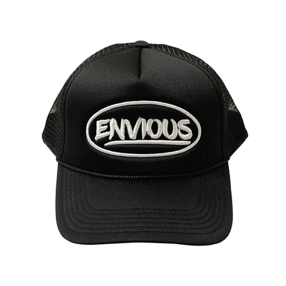 Envious black trucker hat