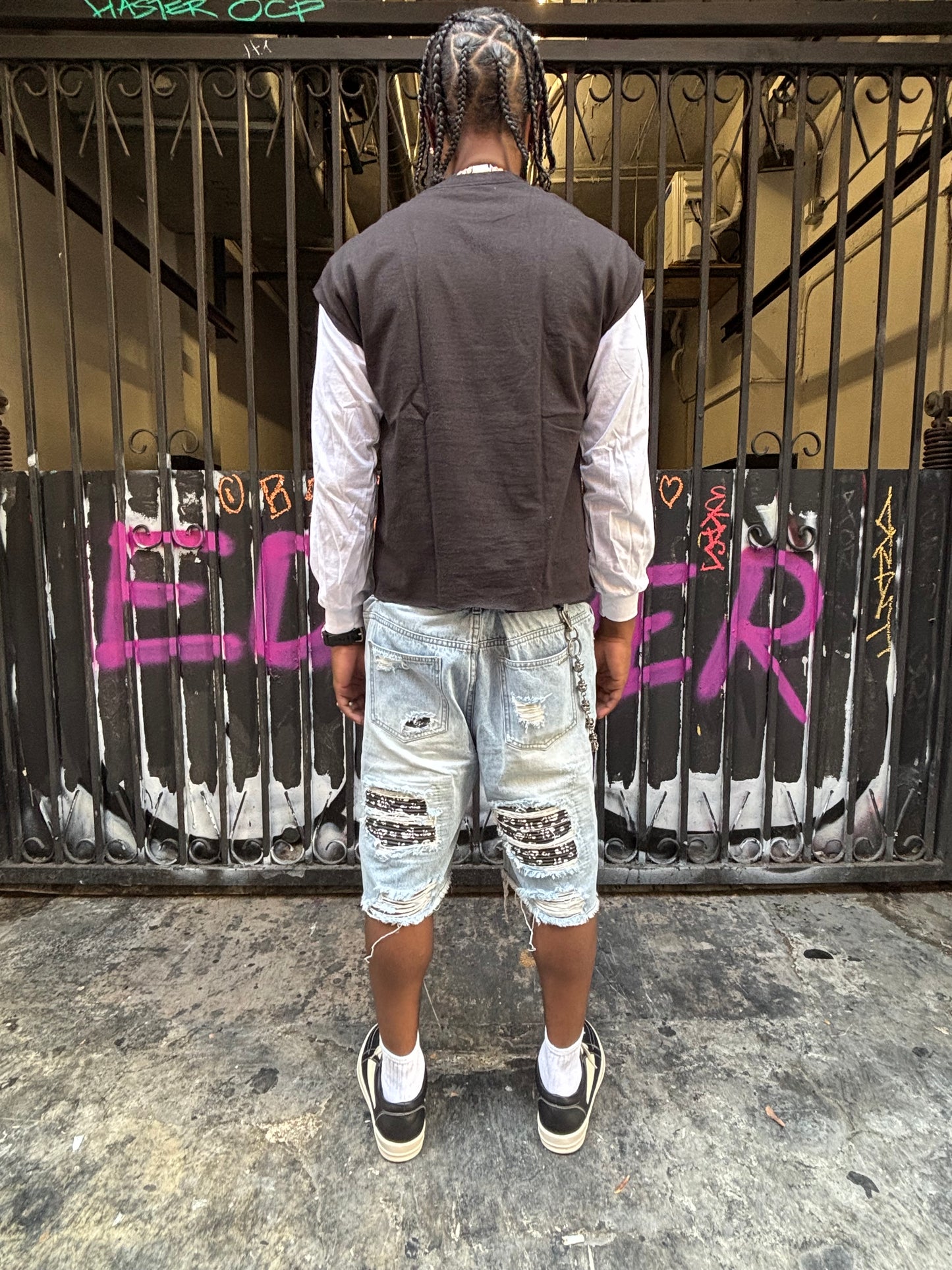 Skull Rip Denim Shorts Bundle