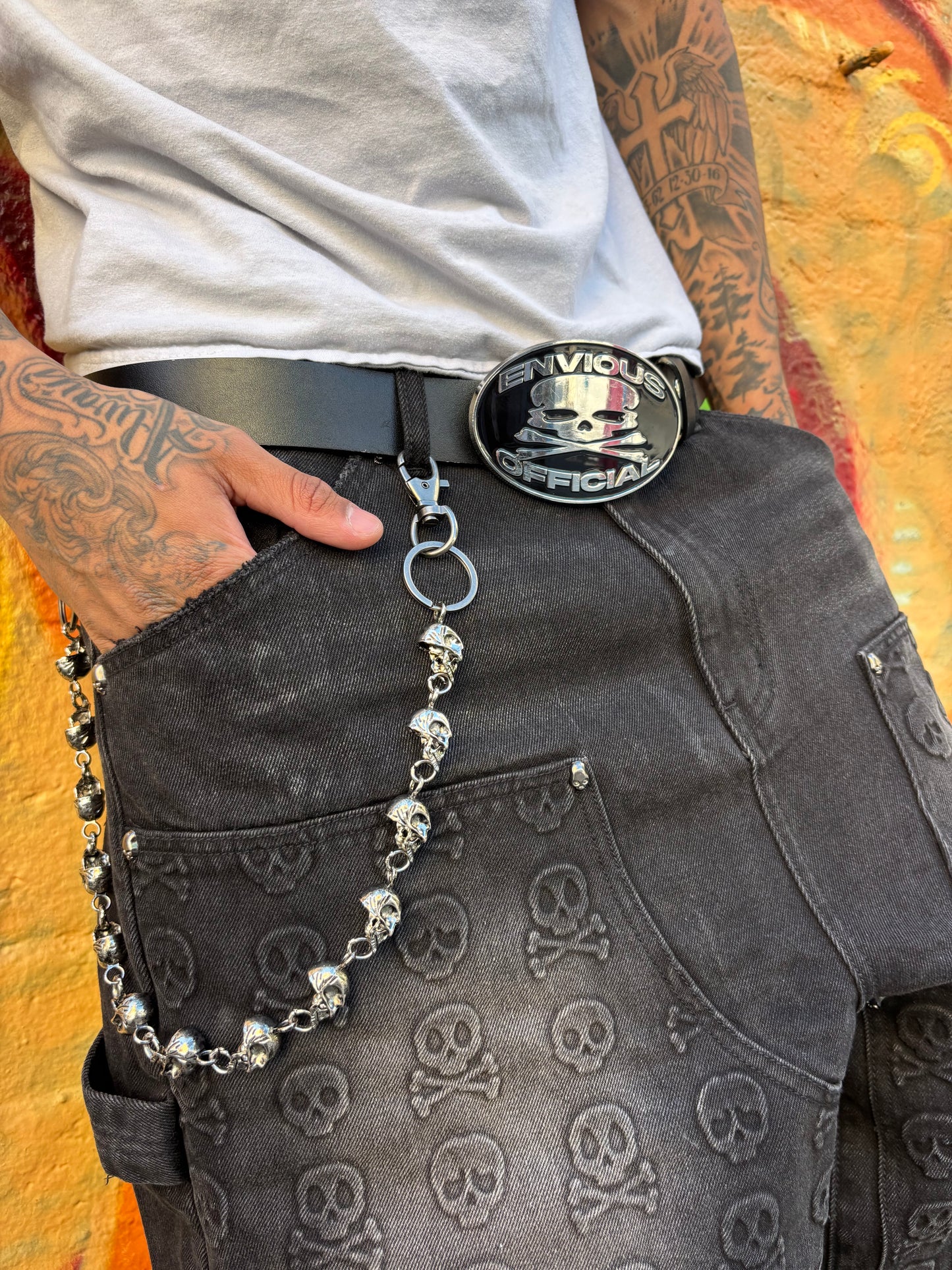 Skull head wallet chain