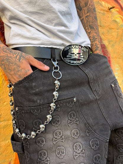 Skull head wallet chain