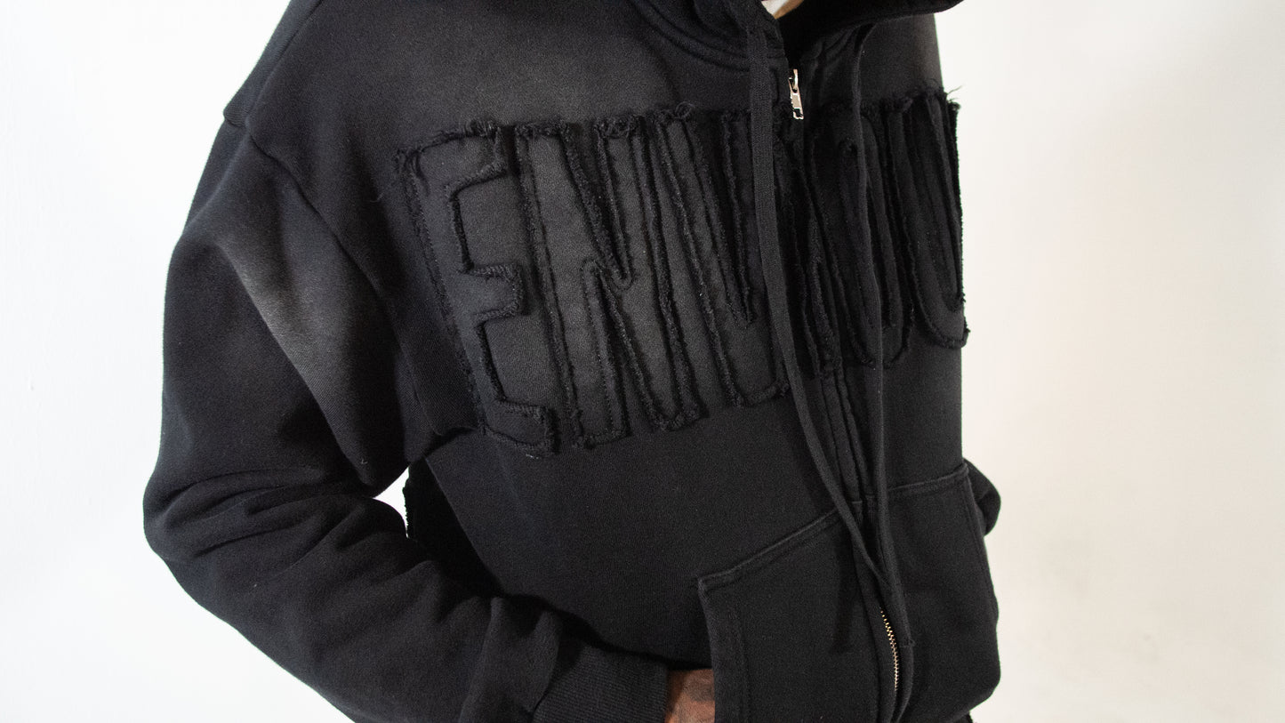 Envious Skull Zip Up (BLACKOUT) (Jacket)