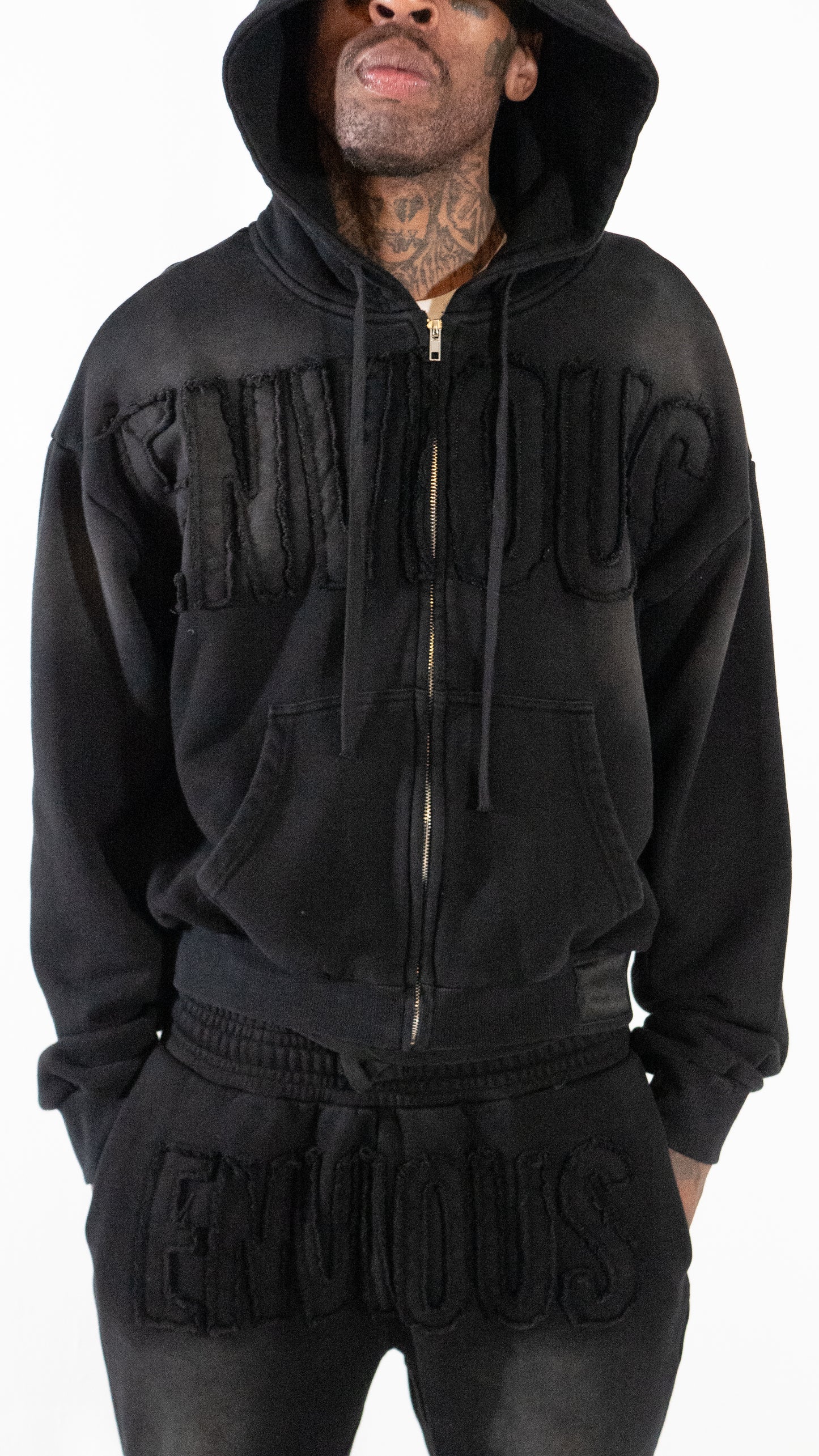 Envious Skull Zip Up (BLACKOUT) (Jacket)