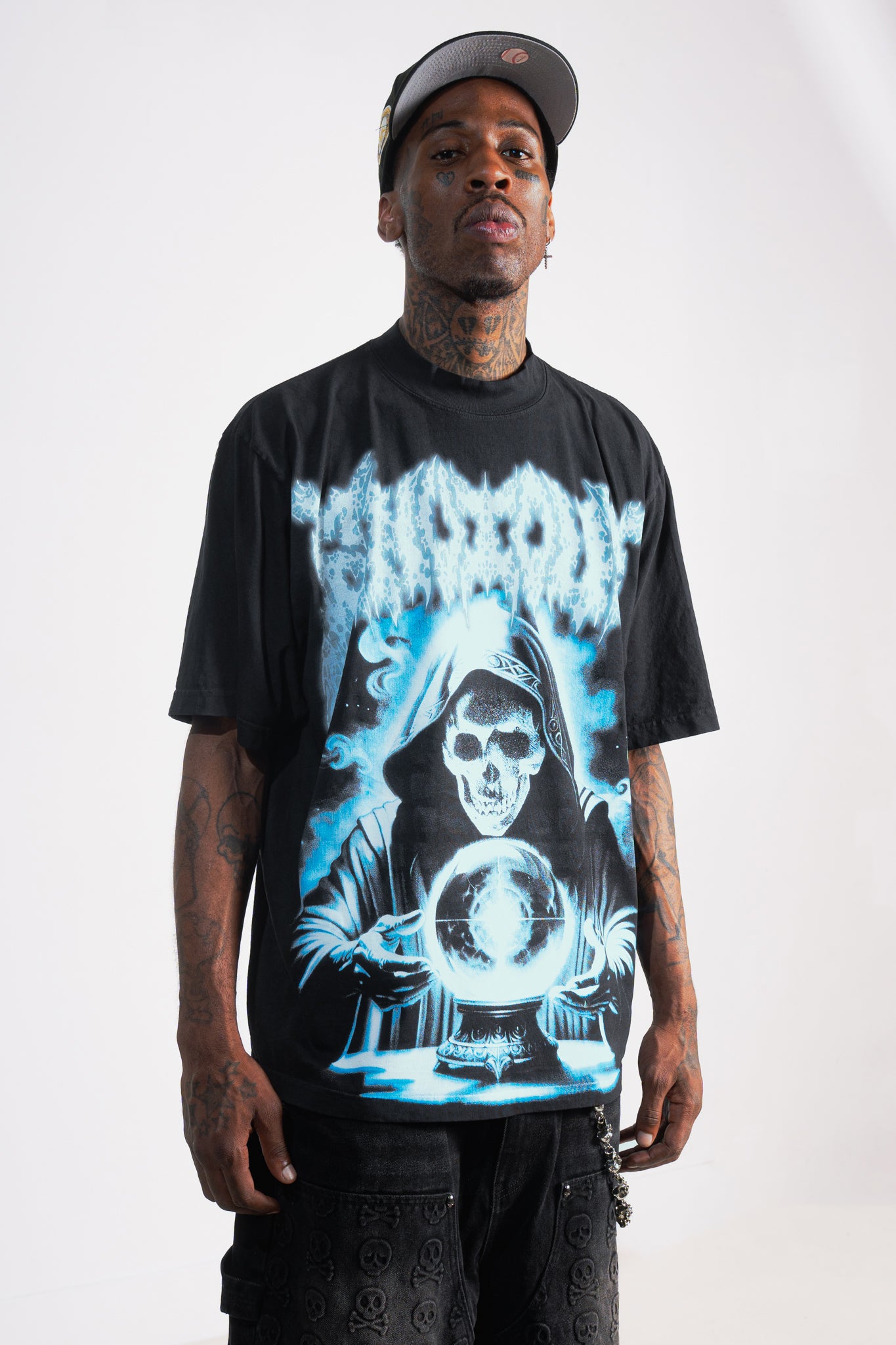 Skully Wizard Shirt(BLACK)