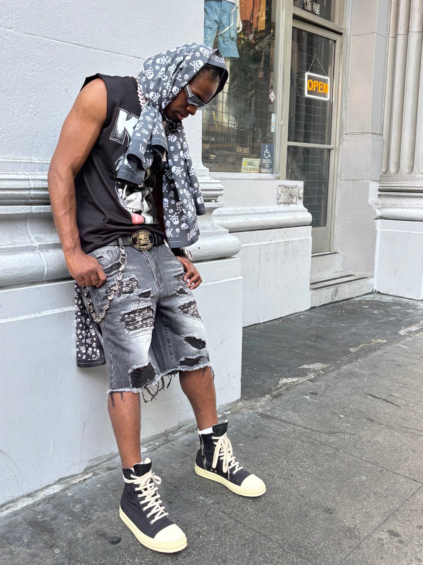 Skull Rip Denim Shorts Bundle