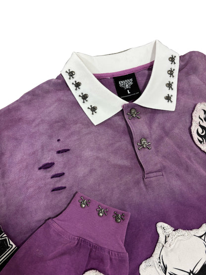 Purp Skully Button Up