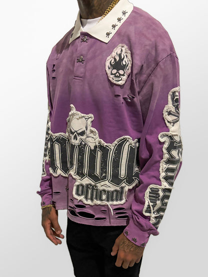 Purp Skully Button Up
