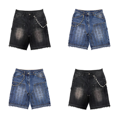 Skull Banger Baggy Denim Shorts Bundle Deal