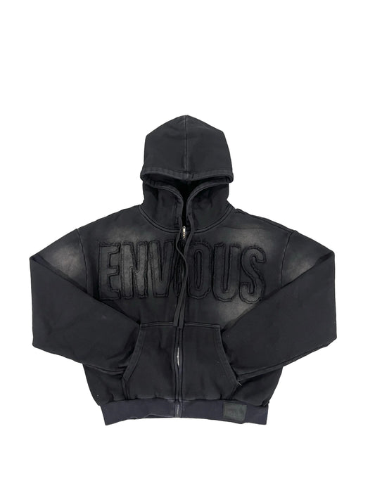 Envious Skull Zip Up (BLACKOUT) (Jacket)