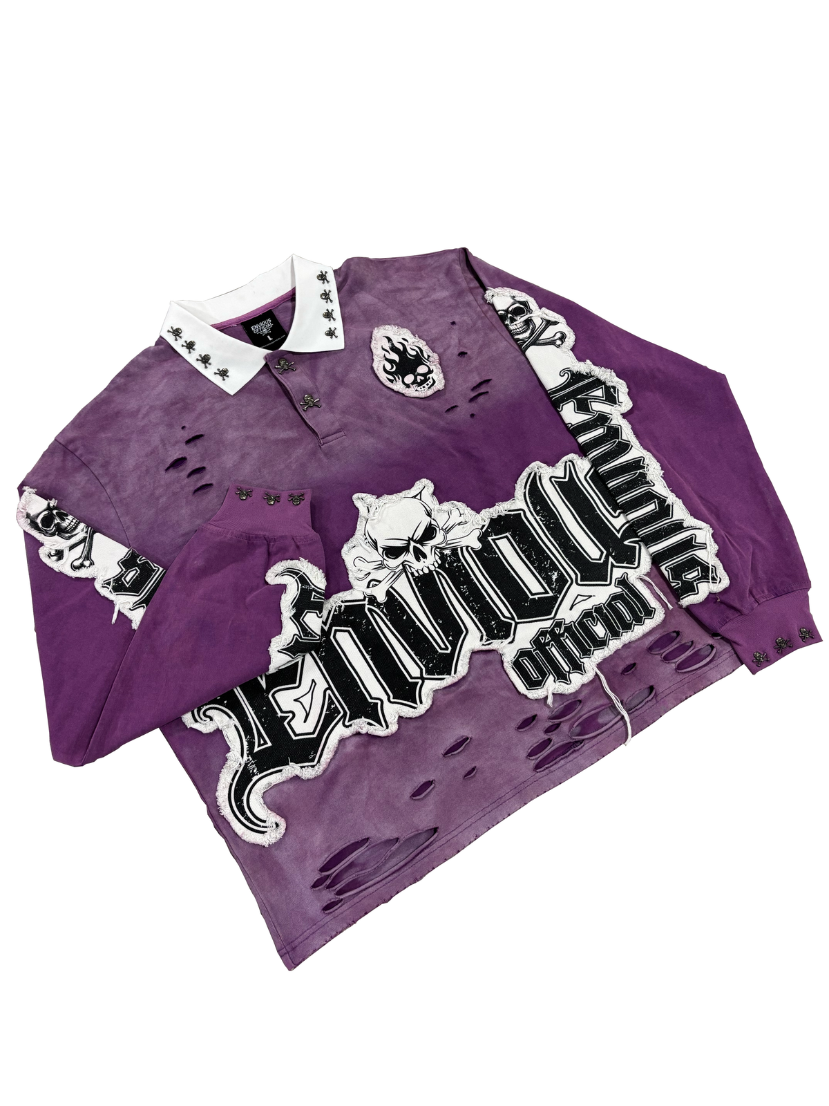 Purp Skully Button Up