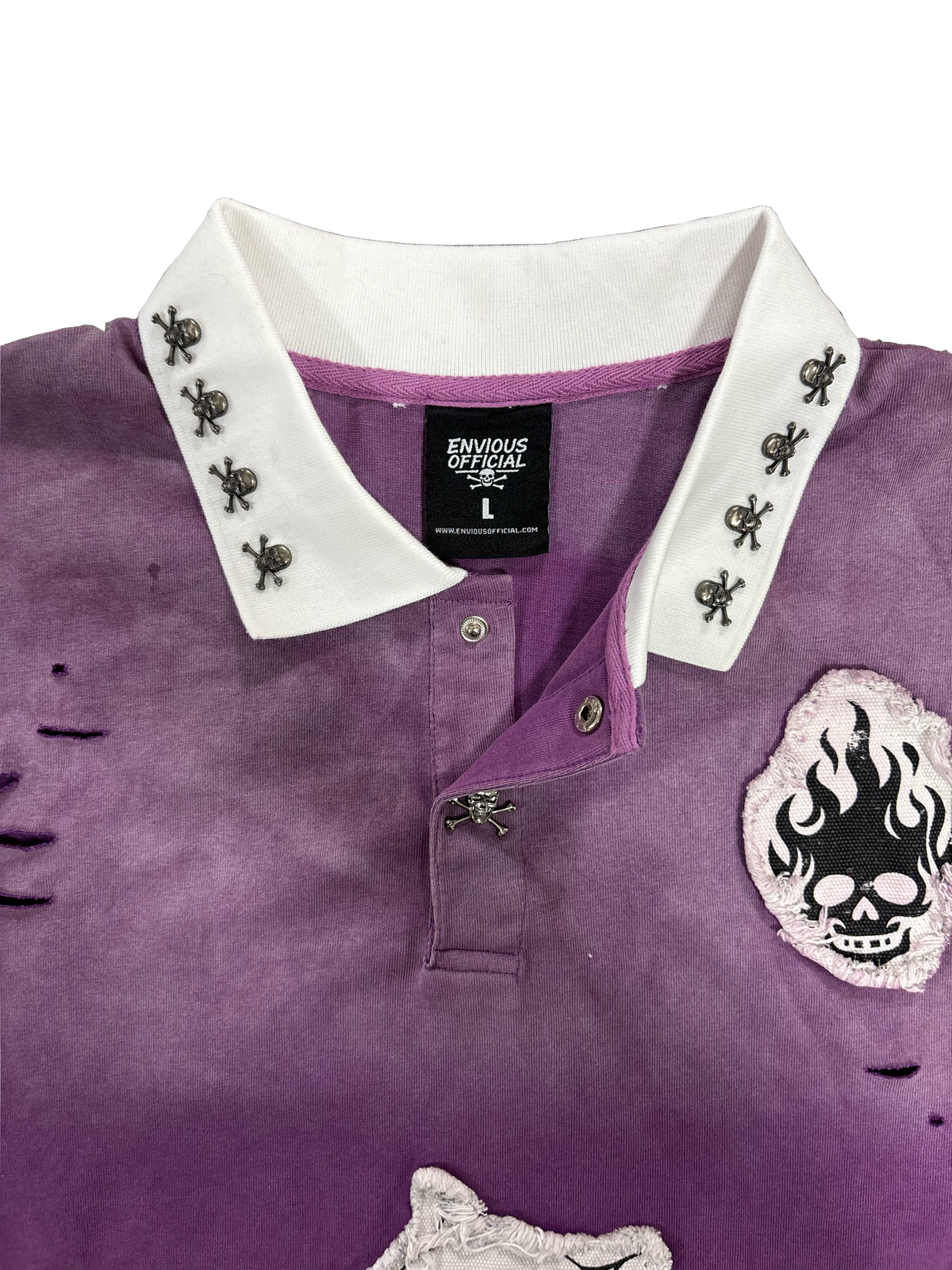 Purp Skully Button Up